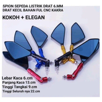 COD - KACA SPION CNC SEPEDA LISTRIK DRAT KECIL 6MM/SPION SEPEDA MOTOR LISTRIK DRAT LUBANG KECIL 6 MM
