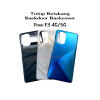 P0C0 F3 4G / 5G - Backdoor Back Glass Tutup Belakang HP Original