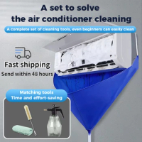 Aircon Cleaning Kit Ac Cleaner Tools Air Conditioner Cleaning Bag with Drain Pipe Waterproof Home Air Conditioning Washing Set