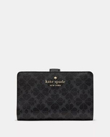 KATE SPADE Spade Flower Medium Bifold Wallet Black