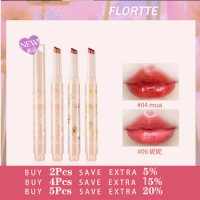 13 Colors FLORTTE Chu Jelly First Kiss Series Love Lipstick Mirror Water Light Lip Glaze Moisturizing Love Lipstick Cosmetics