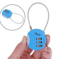 1Pc Portable Alloy Mini Lock Padlock Outdoor Travel Luggage Zipper Backpack Handbag Safe Anti-theft Combination Code Number Lock
