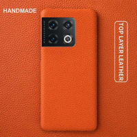 For Oneplus 10 Pro Case Luxury Real Genuine Leather Cases for oneplus 9Pro 12 10R 8Pro 7T 9R 7TPro Phone Cover Back Coque Capa