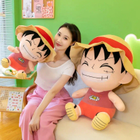 Boneka Luffy One Piece Jumbo Import Ukuran 50Cm Mainan Anak Karakter Anime Jepang Bahan Halus Lembut