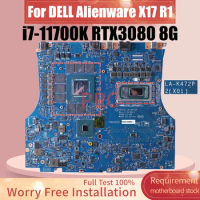 For DELL Alienware X17 R1 Laptop Motherboard LA-K472P QWCB i7-11700K RTX3080 GN20-E7-A1 8G 0W8TPJ Notebook Mainboard