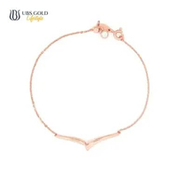 UBS Gold Gelang Emas - Kgv7696 - 17k Adj 18cm-Rose Gold