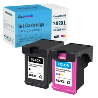 Aecteach Ink Cartridge Remanufactured For HP302 302XL For HP 302 DeskJet 1110 2130 for HP302XL Envy 4520 NS45 Officejet 3630