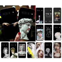 Art Lines David Mona Lisa Phone Case for Google Pixel 8 7 Pro 7 7A 6A 6 Pro 5A 4A 3A Pixel 4 XL Pixel 5 6 4 3 3A XL