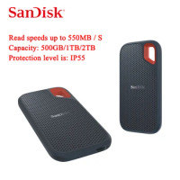 SanDisk E60 External SSD 2TB 1TB 500GB External Solid State Disk Portable hard disk for Laptop Desktop 550M/S