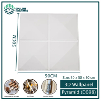 WALL PANEL 3D PVC WALLPANEL WALLPAPER DINDING 50x50 cm Pyramid D023
