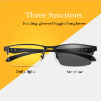 Progressive multifocal Photochromic reading glasses men smart zoom TR90 reading glasses women anti-blue presbyopic glasses