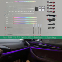 For BMW X3 X4 2012-2022 illuminate Ambient Light Door Trim Neon Lamp Led Decorative Lighting Advanced Glow Lighting X3 X4 Refit
