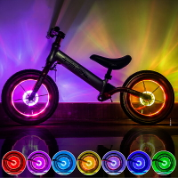 智能感應兒童平衡車花鼓燈usb充電自行車燈風火輪單車夜騎警示燈