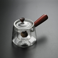 小青柑玻璃茶壺公道杯組合茶漏一體茶水分離泡茶公杯木柄側把茶具