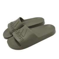 【adidas 愛迪達】拖鞋 Adilette Aqua 軍綠 男鞋 女鞋 運動拖鞋 愛迪達(IF7372)