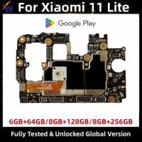 Motherboard for Xiaomi Mi 11 Lite, 5G Mainboard, Original Logic Board, 128GB, 256GB, Global ROM, Snapdragon 732G Processor