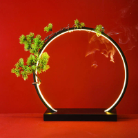 LED light circle model, Gundam theme, internet celebrity style, backlighting, Zen decoration, new Ch