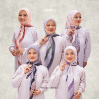 [FREE BOX] Amira - Meisa Voal Square (Hijab Segiempat Voal Motif Printing Lasercut Premium)
