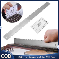 Fret Ruler Gitar Fret Gitar Stainless Neck Notched Guitar Fingerboard Alat Pemotong Fret Gitar