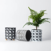 Nordic Retro Geometric Cement Flower Pot Vase Succulents Bedroom Interior Decoration Flower Simulation Plant Pot