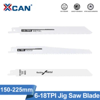 XCAN Jig Saw Blade 150-225mm 6-18TPI Reciprocating Saw Blade HCS Steel Saber Blades for Cutting Wood Tools