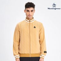 【Munsingwear】企鵝牌 男款棕色緹花LOGO織紋薄款防曬外套 MGRL6602