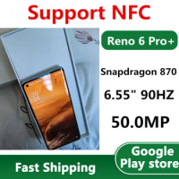 In Stock Oppo Reno 6 Pro+ Plus 5G Mobile Phone 50.0MP 5 Cameras Android 11.0 6.55" 90HZ 65W Charger Snapdragon 870 NFC Face ID