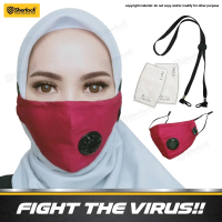Sherlock Masker N95 PM 2.5 dengan Filter Carbon + Tali Hijab 1 Katup V2.0 Extra Filter Carbon N99 CV