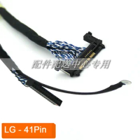 5pcs x 41Pin LCD LVDS Cable HD Large Size TV Monitor Controller Borad Cable 550mm for LG Panel Free Shipping