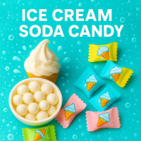 【BEKAS】【ICE CREAM SODA】Gula -Gula Coklat Sweet candy Halal | Flavor Soda Tablet Bubble Fizzy | Pre