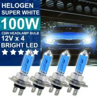 H7 Car Headlight Lamp Headlamp 100W 4500K Xenon Hid Super White Effect Look Headlight Lamp Light Bulb 12V Daytime Running Lamp