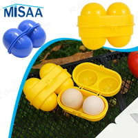 Outdoor 2 Compartment Egg Box Portable Camping Egg Protection Tray Travel Breakfast Tea Egg Box Household Refrigerator Egg Tray