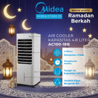 【SUPER DISKON!】Midea Air Cooler 4.8 Liter AC100-18B-Pendingin Ruangan Penyejuk Udara Evaporasi Cooli