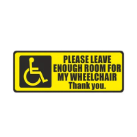 Small Town 17.7CM*6.7CM Disabled Sign Disability Mobility Wheelchair PVC Car Sticker Decal 11-00083