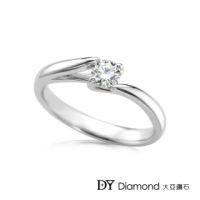 【DY Diamond 大亞鑽石】18K金 0.20克拉 時尚求婚鑽戒