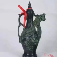 Antique Han Dynasty Panlong Wine Pot Handicraft Ornaments