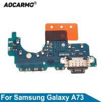 Aocarmo USB Charging Port Charger Dock Flex Board Repair Parts For Samsung Galaxy A73 5G A736