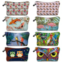 Cosmetic Bags For Women Travel Organizer Pencil Cases Hot Selling Series Cute Animal Cat And Dog Print Makeup Pouch Portable