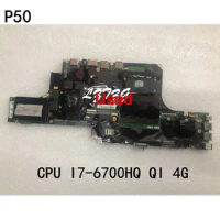 Used for Lenovo ThinkPad P50 Laptop Motherboard main board CPU I7-6700HQ N16P-Q1-A2 RAM 4G 01AY441