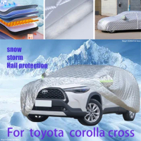For toyota corolla cross Outdoor Cotton Thickened Awning For Car Anti Hail Protection Snow Covers Sunshade Waterproof Dustproof