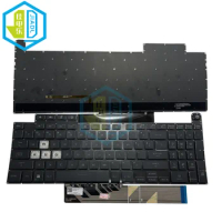 US RGB Backlit Keyboard For ASUS TUF Gaming F17 FX707 FX707ZE FX707ZR A17 FA707 FA707RR FA707RC USA Colorful Backlight Keyboards