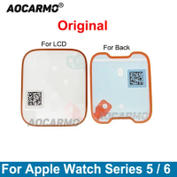 Aocarmo Front LCD Screen Adhesive And Back Sticker Repair Glue Tape For Apple Watch Series 5 6 40mm/44mm
