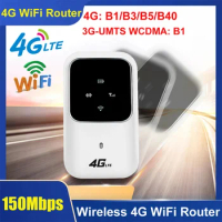 4G LTE Portable Car Mobile Broadband Pocket 2.4G Wireless Router 150Mbps/100Mbps Hotspot With Sim Card Unlimited Internet Modem