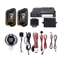 Car Anti-Theft Alarm Remote Starter System PKE Keyless Entry BT Engine Starter Central Lock Kit 2Way Vibration Alarm APP Control