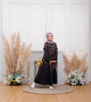 Gaun Jesna Goun Anak Remaja dan Dewasa Kombinasi Batik Katun Rose Moscrepe Original Jlantir - Lebara