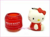 asdfkitty*有微泛黃-KITTY絕版紅色 印章座-放玄關簽收好用-絕版收藏-日本正版商品