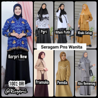 Gamis Pemda Wanita - Baju Seragam Pns - Ukuran S M L XL XXL by RIYANI