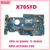 X705FD with i5-8265U i7-8565U CPU GTX1050-V2G GPU Laptop Motherboard For Asus VivoBook X705FD X705F N705F N705FD Mainboard