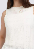 et cetera High Neck Sleeveless Knit Top OFF WHITE