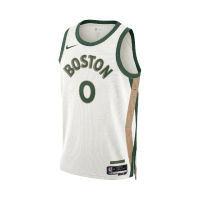 【NIKE 耐吉】球衣 Jayson Tatum Boston Celtics NBA 城市版 塞爾提克 白 綠 背心(DX8488-133)